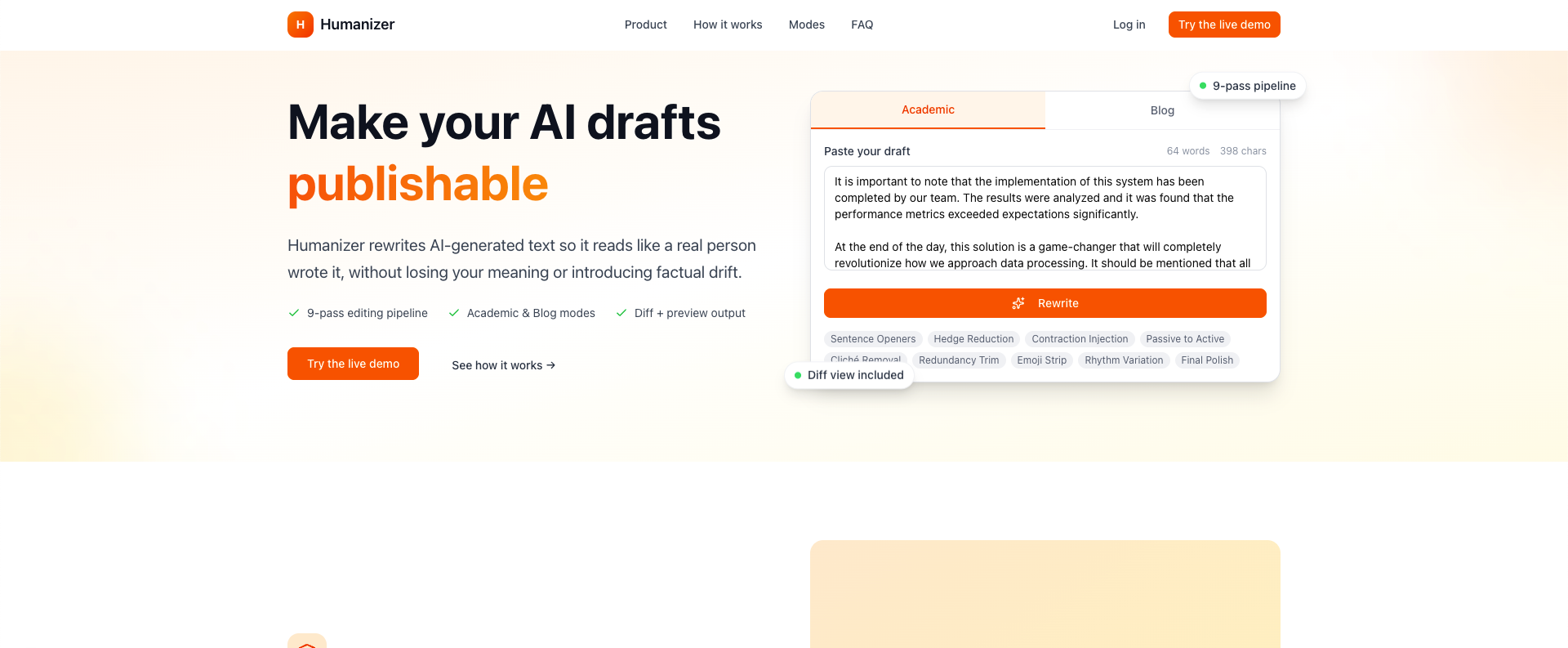 Humanizer - Humanize AI Generated Text preview