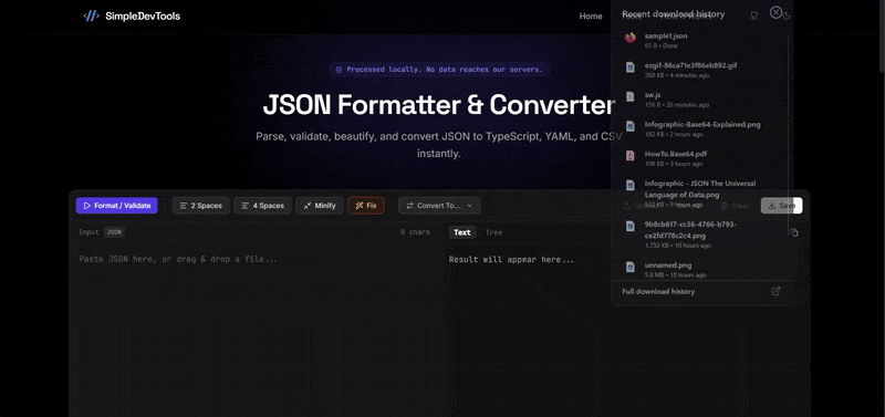 Input methods showing paste and upload options