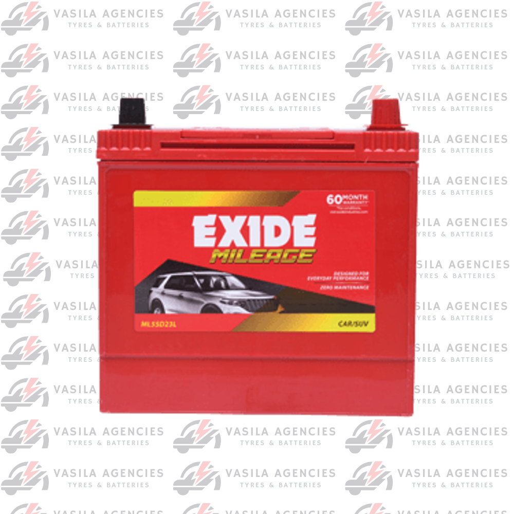 Exide Mileage 54Ah Car Battery (ML55D23L)