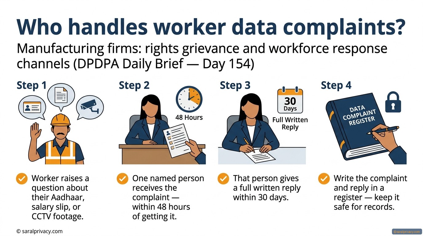 Who answers when a worker asks about their data?