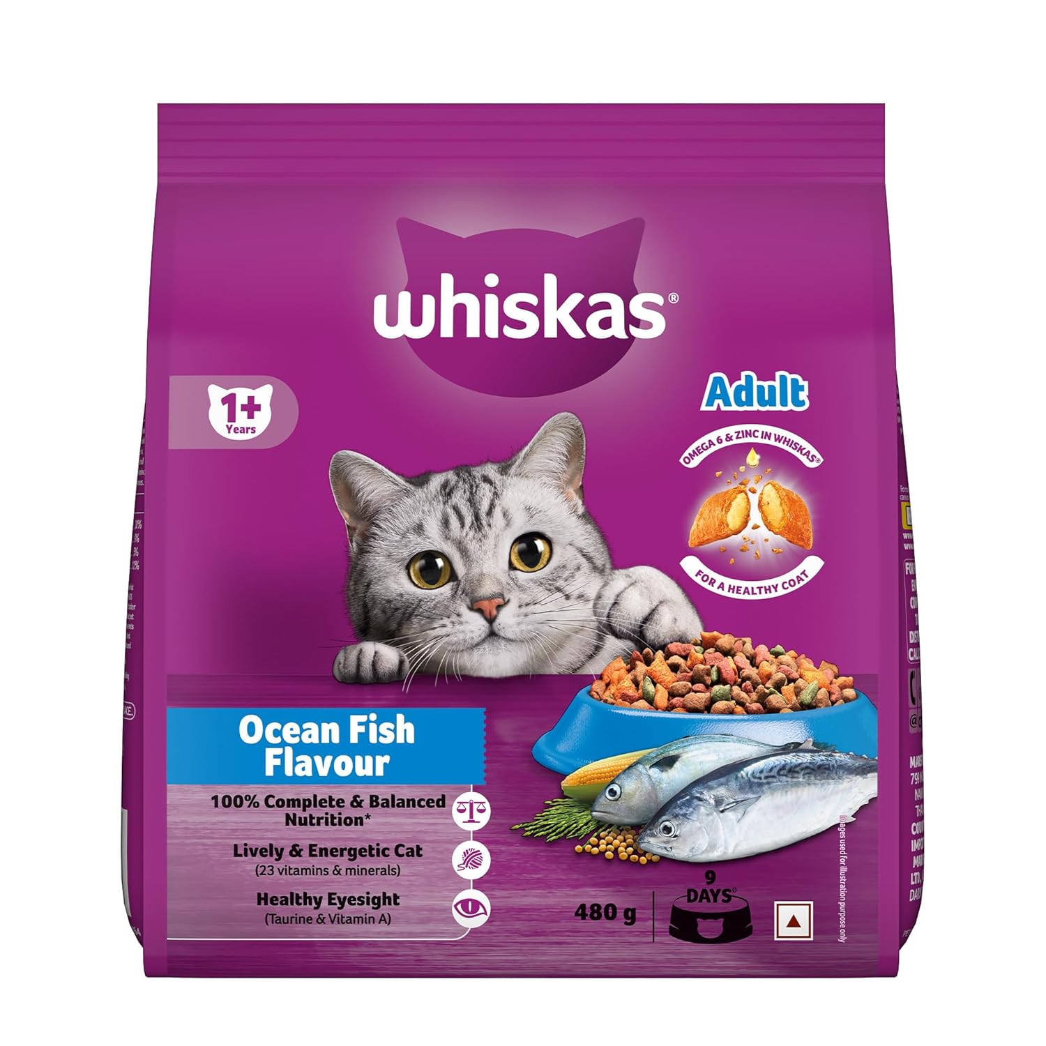WHISKAS POC OCEANFISH 480G