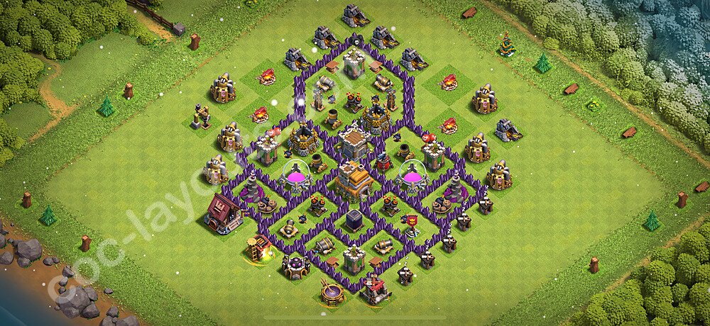 Best TH7 Farming Base – Anti 3-Star 2026
