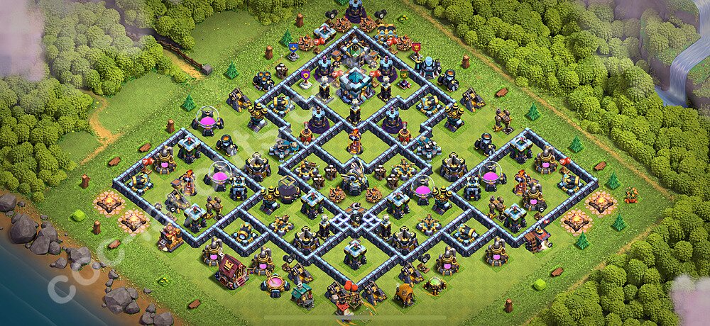 Anti 3 Stars Base TH13 with Link - best plan / layout / design - Clash of Clans 2026 - (#138)