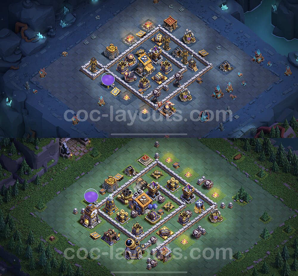 Builder Hall Level 9 Max Levels Base Plan with Link - Clash of Clans - BH9 Copy - (#39)