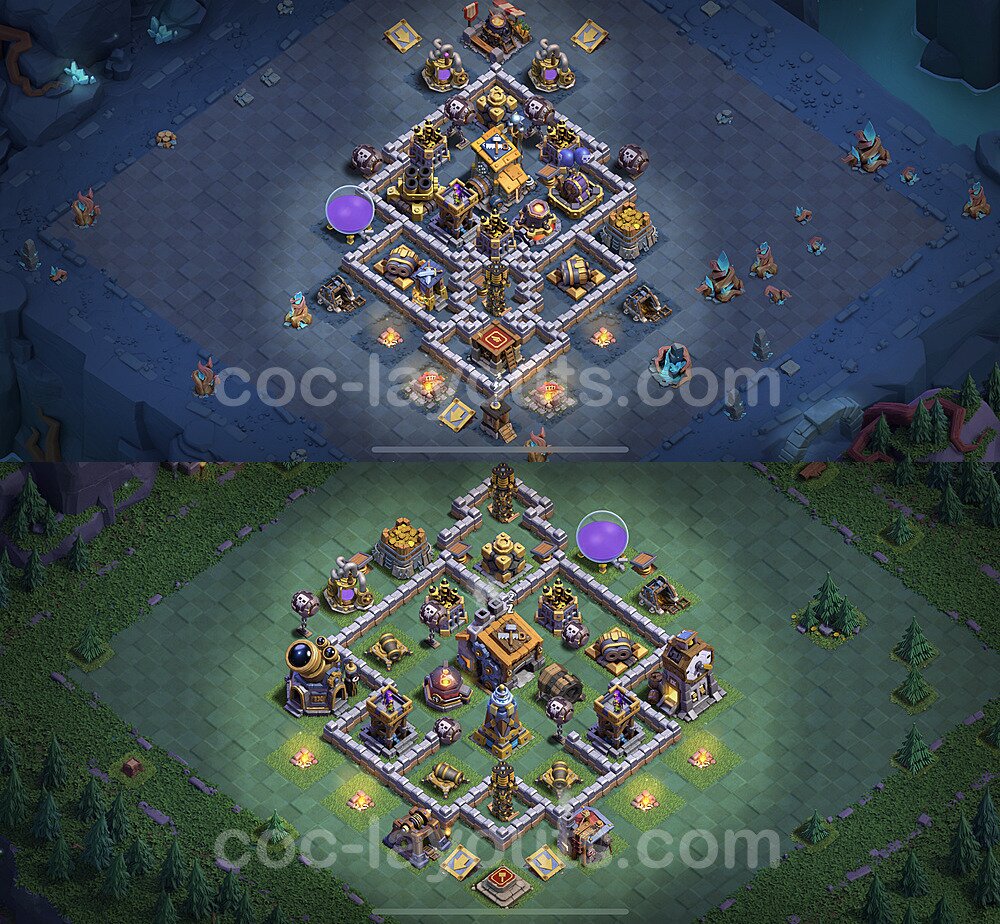 Builder Hall Level 9 Max Levels Base Plan with Link - Clash of Clans - BH9 Copy - (#38)