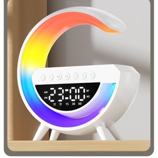 wireless blue mini version audio charging atmosphere alarm clock night light birth