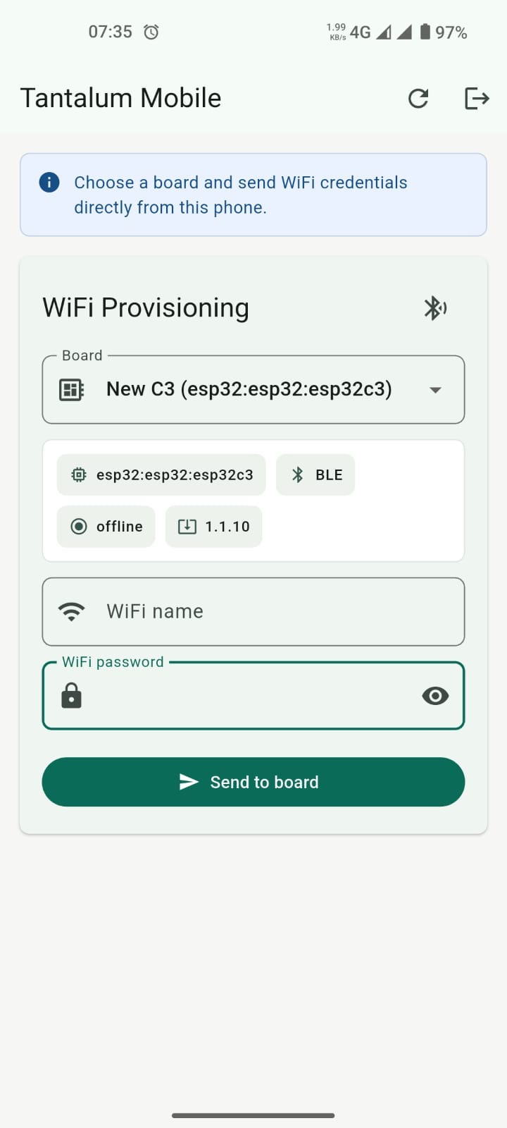 Tantalum Mobile Screenshot