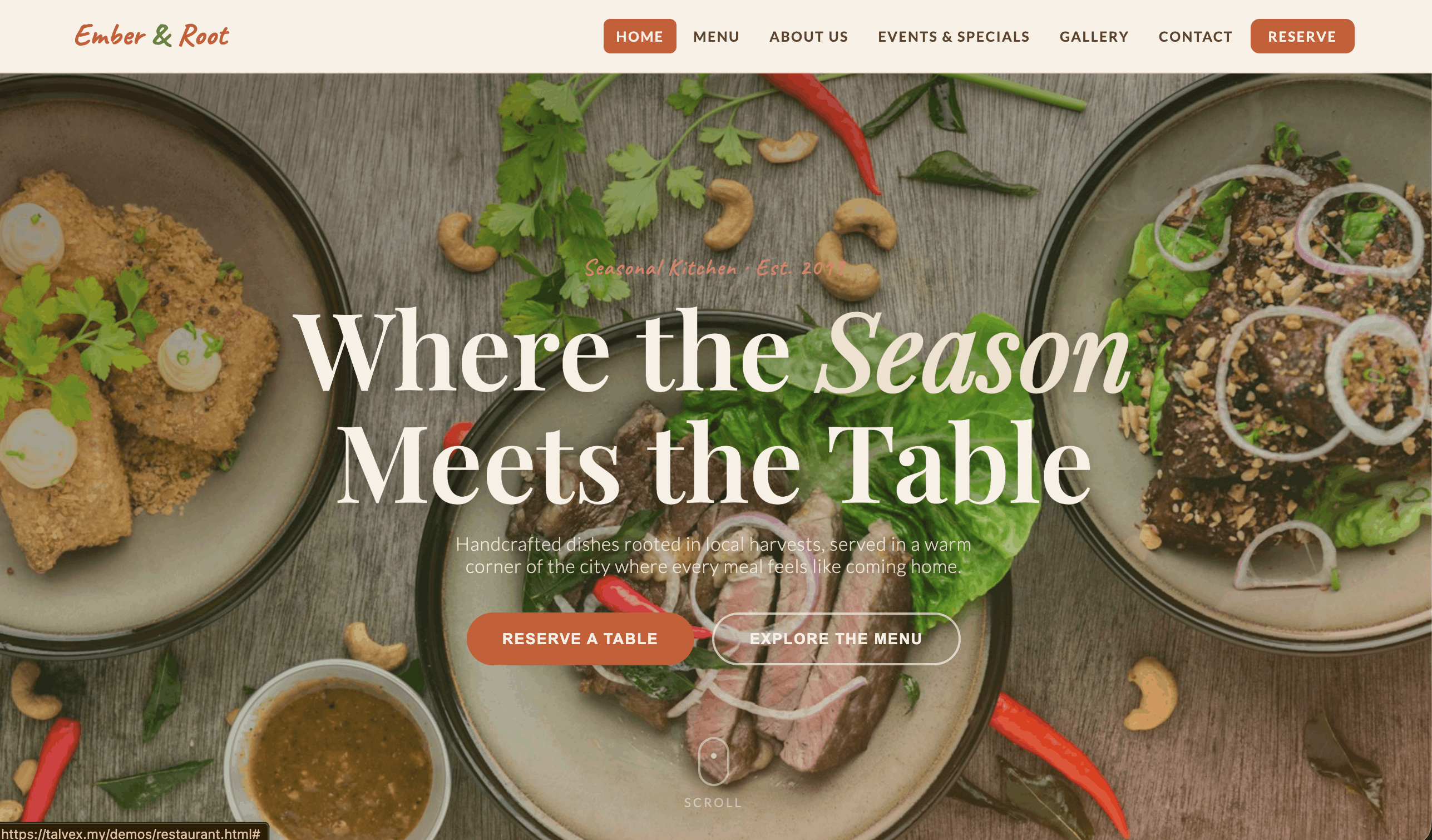 Restaurant & Dining Website